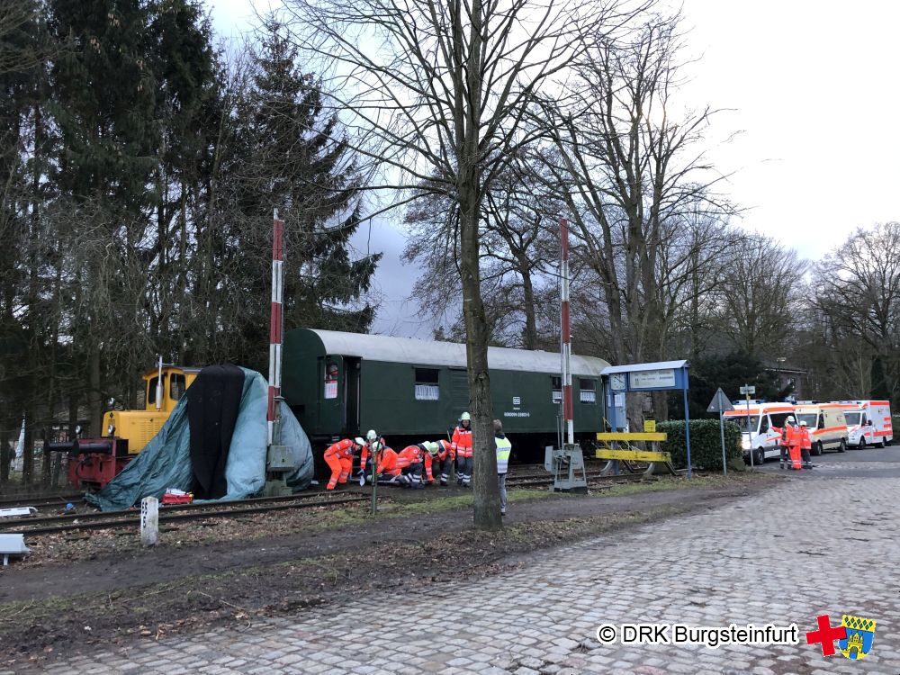 Der "Verunglücke" Party-Zug